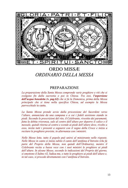 Messale Festivo Tradizionale 'Summorum Pontificum'