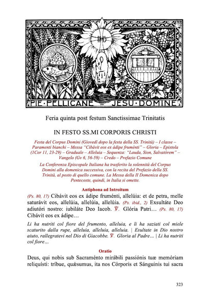 Messale Festivo Tradizionale 'Summorum Pontificum'