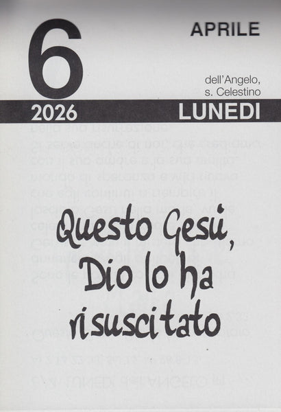 Calendario 2026 Cinque Pani d'Orzo