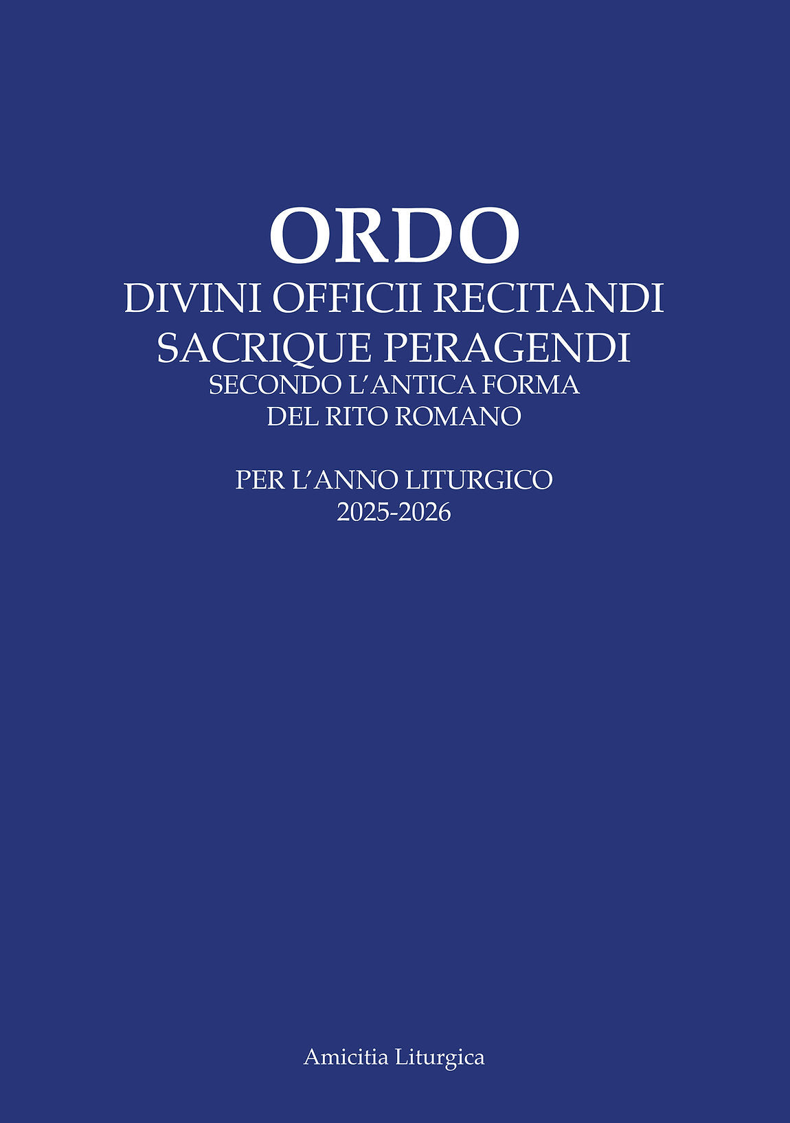 Ordo divini officii recitandi sacrique peragendi 2025/26