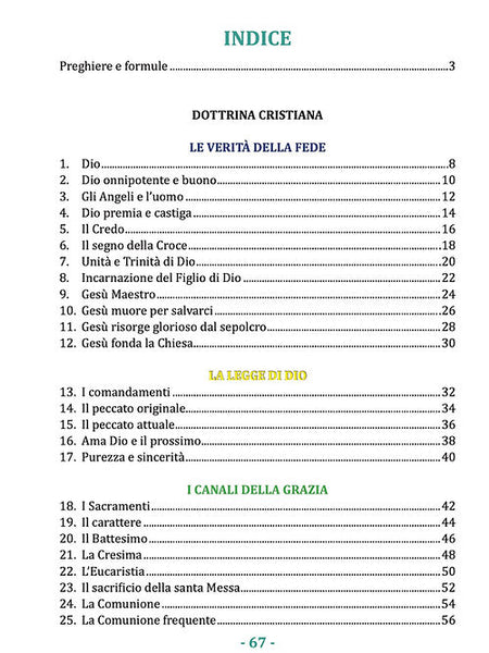 Dottrina cristiana 3°